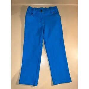 Hanna Andersson Unisex Jeans Jeggings Size 4T 100 Turquoise Pockets Adjustable